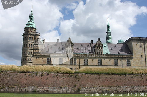 Image of Kronborg Castle viewed from the ferry to Sweden