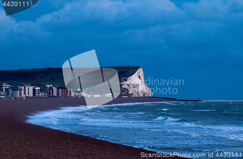 Image of Seaford Head in Last Sunlight