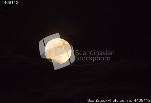 Image of Super Blue Blood Moon and Cloud