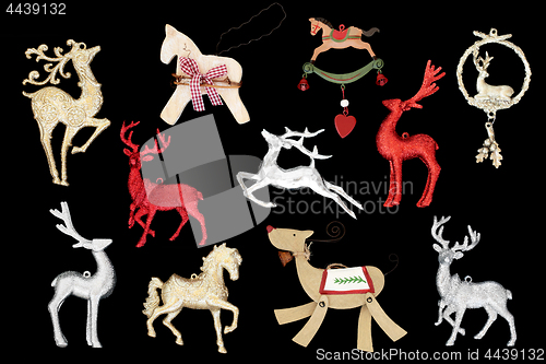 Image of Christmas Reindeer and Horse Decorations