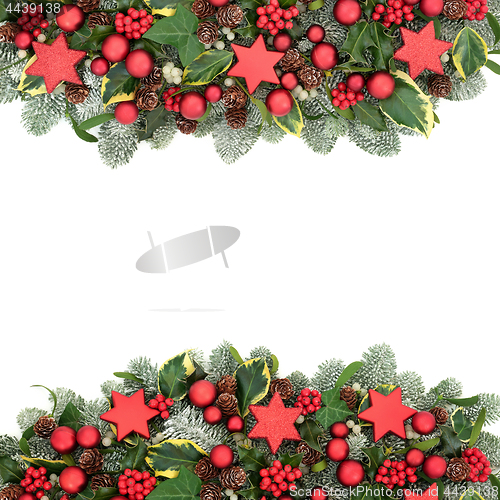 Image of Christmas Festive Background Border