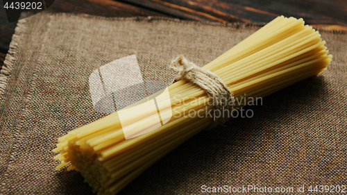 Image of Bunch of raw spaghetti