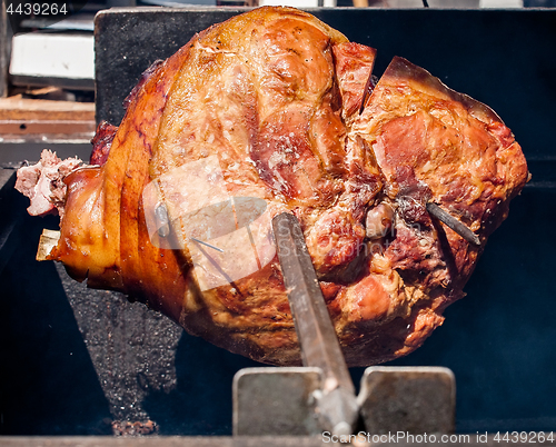 Image of meat on a spit