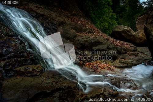 Image of Fresh mountain stream flowing over rocks