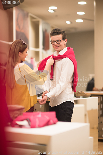 Image of couple in  Clothing Store