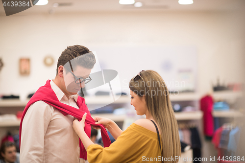 Image of couple in  Clothing Store