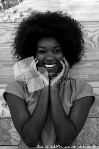 Image of portrait of afro american woman