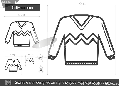 Image of Knitwear line icon.