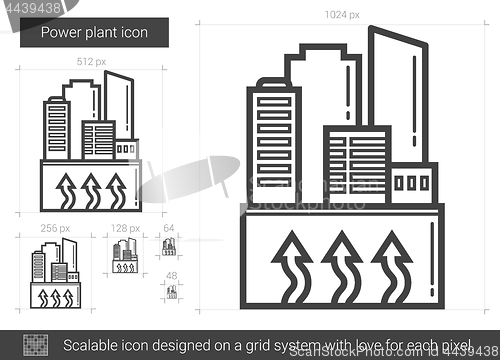 Image of Power plant line icon.