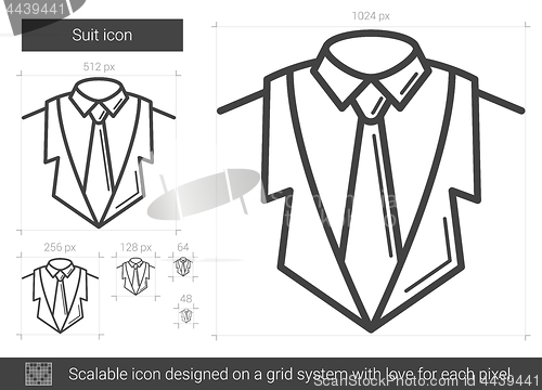 Image of Suit line icon.