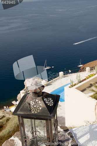 Image of santorini view over harbor