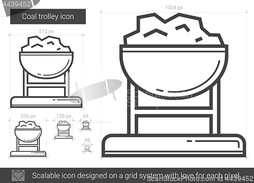 Image of Coal trolley line icon.