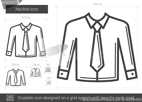 Image of Necktie line icon.