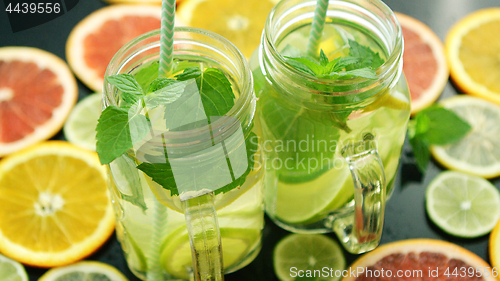 Image of Glasses of citrus lemonade