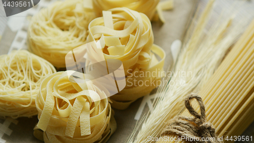 Image of Spaghetti in shape of rolls