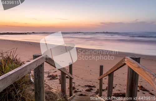 Image of Stairs leading down onto beach