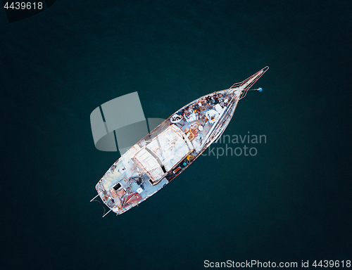 Image of Rusted out and abandoned fishing boat