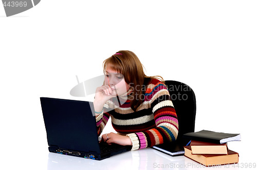 Image of Teenager student doing homework