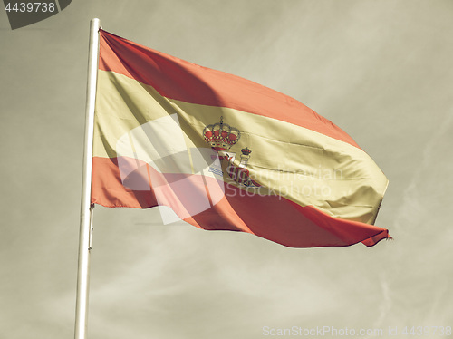 Image of Vintage looking Flag of Spain