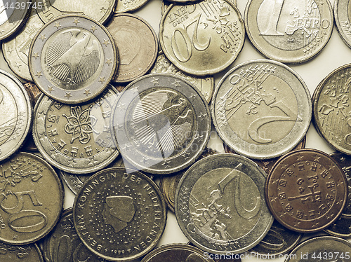 Image of Vintage Euro coins