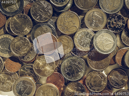 Image of Vintage Euro coins background