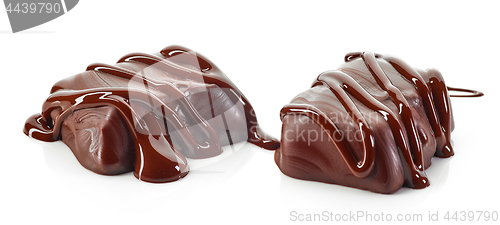 Image of candies with melted chocolate 