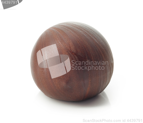 Image of chocolate ball on a white background