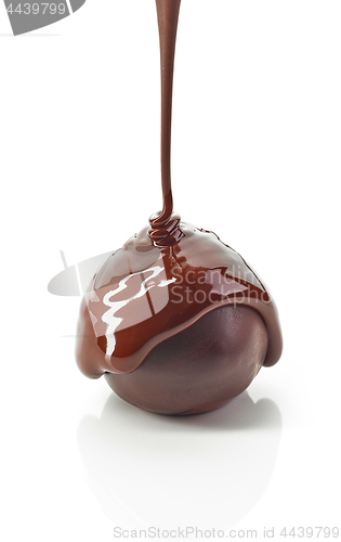 Image of Chocolate truffle with melted chocolate