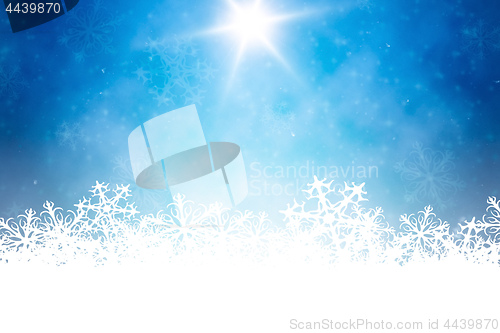 Image of blue christmas season background