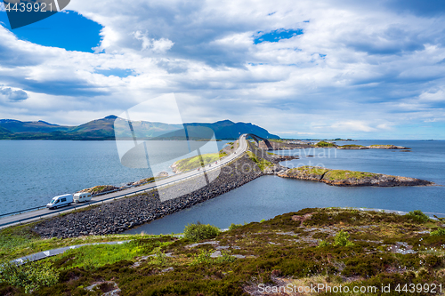 Image of Atlantic Ocean Road Two bikers on motorcycles.