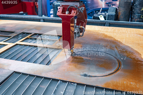 Image of CNC water jet cutting machine