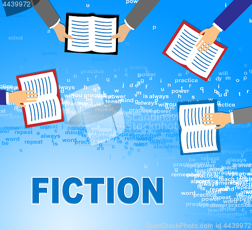Image of Fiction Books Shows Imaginative Writing And Education
