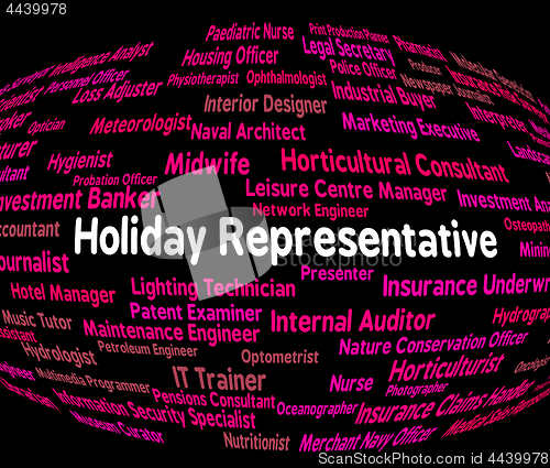 Image of Holiday Representative Shows Go On Leave And Career