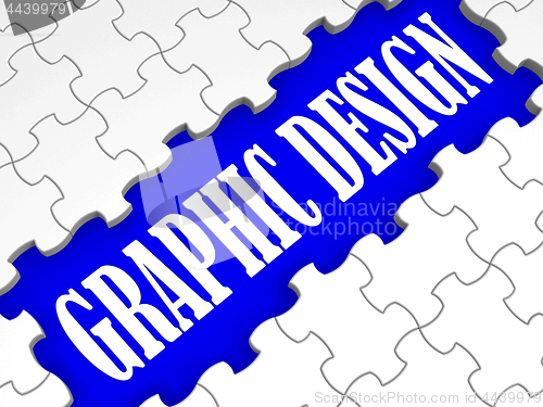 Image of Graphic Design Puzzle Shows Digital Creativity