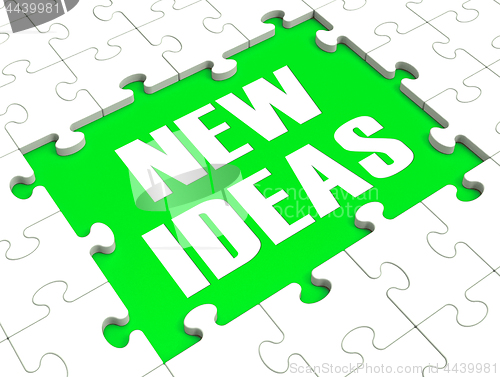Image of New Ideas Puzzle Showing Innovation