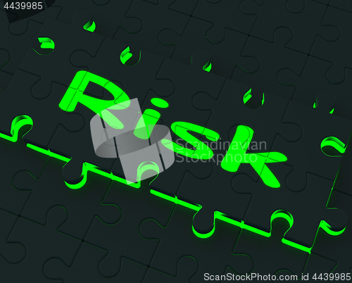 Image of Risk Puzzle Shows Danger And Unsafe