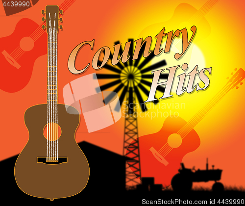 Image of Country Hits Indicates Folk Music And Countryside