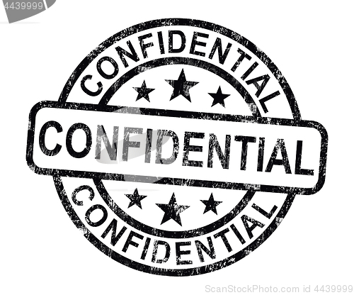 Image of Confidential Stamp Shows Private Correspondence Or Documents