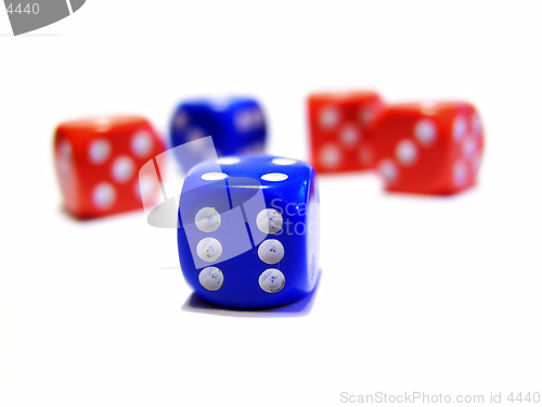 Image of Red and Blue Dices