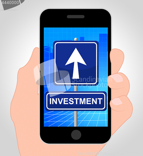 Image of Investment Smartphone Indicates Stock Return And Investments