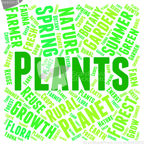 Image of Plants Word Indicates Flora Text And Botanical