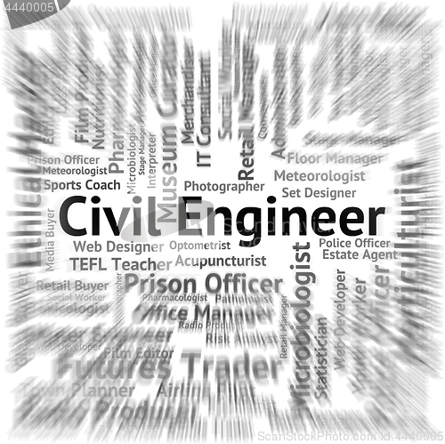 Image of Civil Engineer Represents Work Position And Authority