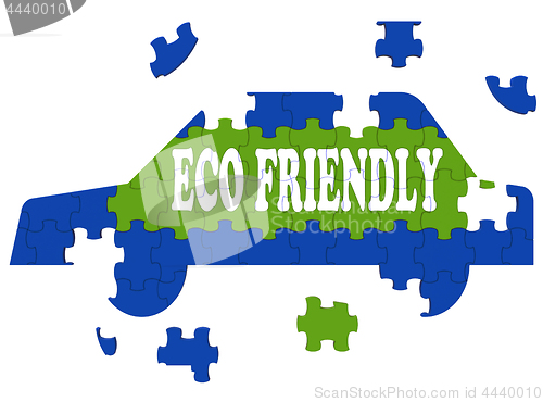 Image of Eco Friendly Car Means Environmentally Clean Automobile