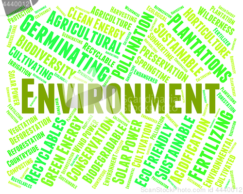 Image of Environment Word Shows Earth Friendly And Eco-Friendly