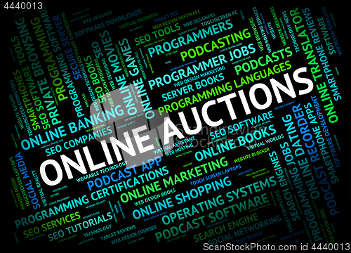 Image of Online Auctions Means World Wide Web And Searching