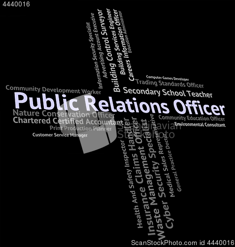 Image of Public Relations Officer Represents Press Release And Career