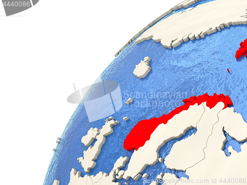 Image of Norway on globe