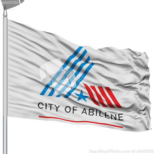 Image of Abilene City Flag on Flagpole, USA