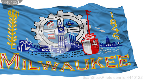 Image of Isolated Milwaukee City Flag, United States of America