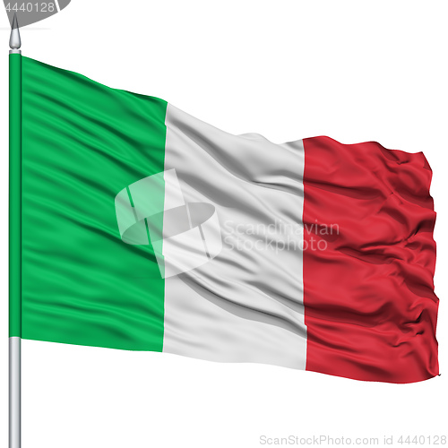 Image of Italy Flag on Flagpole